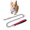 Colliers pour chiens laisses collier pour animaux de compagnie corde de Traction de marche collier en métal pour petite chaîne réglable en acier inoxydable moyenne