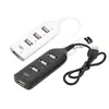 Mini-USB-High-Speed-4-Port-4-Port-USB-HUB-Sharing-Schalter für iPhone-Handys, PC, Bluetooth-Lautsprecher, Weiß/Schwarz