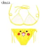 CLOOCL 3D Print DIY Personalized Design Own Image Anime Star Swimsuit Beach Bikini Drop gx220708