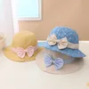 Floral imprimé bébé seau chapeau mignon arcs doux princesse enfants pêcheur casquettes printemps été bébé garçon fille soleil chapeaux