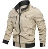 Frühling männer Baumwolle Bomber Jacke Casual Military Jacke Mantel Herren Herbst Stehkragen Windjacken Männer Mode Oberbekleidung