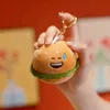 Funny Cartoon Hamburger Plush Dolls Food Soft Stuffed Pendant Keychains For Children Creative Birthday Gift Toys J220704