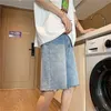 Herr shorts denim herr sommar retro koreansk typ ins löst rak ben sliten fem femte byxor high street Bermuda shortsmen's