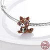 925 Sterling Silver Dangle Charm Hund Flicka Pojke Pärlor Bead Fit Pandora Charms Armband DIY Smycken Tillbehör