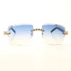 Новый Букет голубых бриллиантов 3524020 Солнцезащитные очки Buffs с натуральными дужками из смешанных рогов и толщиной линзы 58 мм 3 мм Бесплатная экспресс-доставка