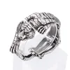 Gjutning av rostfritt stål armband Biker Animal Tiger Link Chain Silver för mode hip-hop smycken 31mm 8,26 tum tunga make gåvor Fader gåvor