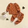 Citgeett Spring Baby Girls Boys ملابس غير رسمية مجموعة سترة طويلة الأكمام وملابس الخريف مرنة الخريف مجموعة J220711