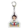 20pcs / lot Demon Keychain Anime Kimetsu no yaiba kamado tanjirou acrylique figure pendentif keyring bijoux en gros aa2203185682814