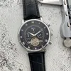 ساعة حقيقية لجلد LISTWATCHES LISTWATCHES MANS WATCH MECHANICAL Automatic Daydate Flywheel Moon Phase Watches for Men Christmas Day Gift Montre de Luxe