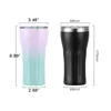 Stainless Steel Tumblers Plastic Spray Car Cup 500ml Travel Coffee Mug Termo Cups Drinking Bottle Gradient Colors Water Cup Business Gift Vasos De Acero Inoxidable