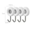 Household Non-marking Adhesive Round Hook Sticker Kitchen Bathroom Toilet No Drilling Removable Reusable Wall Hooks