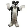 2022 Halloween Gray Long Hairy Wolf Mascot Costume Cartoon Theme Character Carnival Festival Fancy dress Christmas Adults Size Birthday Party Outdoor Outfit Suit