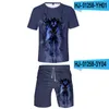 Survêtements pour hommes Survêtement de nivellement Manga Solo pour hommes Ensemble deux pièces Tshirt Shorts Costume unisexe Femmes Hommes Harajuku Streetwear Anime coréen