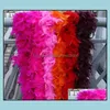 Autres fournitures de fête d'événement Festive Home Garden White Feather Boas Turkey Fe Dhbog