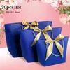 2020 New Arrival Wedding Gift Bags Large Size Box Pack Bag /Pajamas Clothes Packaging Gold Handle Paper Box Bags Custom AA220318