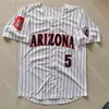 Xflsp GlaMitNess NCAA College Arizona Wildcats Baseball Jersey Kenny Lofton White Size S-3XL All Stitched Embroidery