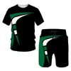 Männer Trainingsanzüge Männer Sommer 2022 Casual Sport Fußball 3D Gedruckt Männer 2 Stück Jogger Harajuku Trainingsanzug Oansatz T Shirt Und