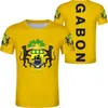 Gabon tshirt gratuit nom personnalisé numéro gab t-shirt p o vêtements imprimer tshirts nation diy respirant 3d 4xl 5xl big taille 6xl 220704