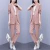 Kvinnors tvåbitar Pants Professional Suit Women's Autumn Korean Fashion Ol Temperament Workplace Intervju Formella overaller 2 Set Womenwo