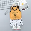 Abbigliamento estivo per bambini Abbigliamento per bambini Set per bebè Set di abbigliamento per neonate per bebè T-shirt in cotone per cartoni animati Pantaloncini 992 E3