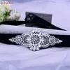 Riemen S05b Rhinestone Black Elastic Belt vrouwen