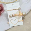 Hair Clips & Barrettes Pcs/Set Cute Heart Imitation Pearls Round Resin For Women Sweet Hairpins Alloy Hairgrip Accessories JewelryHair