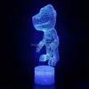 Decorazione per feste Forniture per eventi Festivo Giardino domestico Cross-Border Special Matching Dinosaur Series 2 Colorf 3D Night Light Led Remote Contr