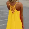 2022 Yaz Stili 7 Renk Kadın Giyim Plaj Elbisesi Floresan Kadın Yaz Elbise Şifon Vual Kadın Elbise Artı Boyut Y220418