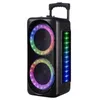 Microfono wireless karaoke quadrata danza da ballo altoparlante bluetooth doppio box portatile esterno da 8 pollici suoni di grandi dimensioni
