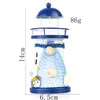 Dekorativa föremål Figurer Mediterranean Ocean Lighthouse Figurin Lantern Tower Beacon Candle Holder Miniature Nautical Home Wedding de