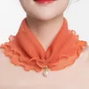 Модная кружевная разнообразие шарф шея воротниц творческий фальшивый жемчужный подвесная подвеска шифоновая петля для женской одежды аксессуары для одежды