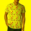 Herren-Poloshirts, bunte Urlaubs-Freizeit-T-Shirts, Flip-Flop-Muster, Hemdkragen, Retro-Sommer-Herren-Hemden, Übergröße, Herren, Herren