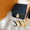 Luxus 18K Gold Silber Creolen Mode Frauen V Ohrstecker Top Designer Schmuck Ohrring Zubehör Gutes Valentinstag Geschenk +Box