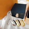 Goud Sier Hoepel Oorbellen Mode Vrouwen V Oorstekers Top Designer Sieraden Oorbel Accessoires Goede Valentijnsdag Cadeau + doos louiselies vittonlies