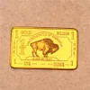 Inne sztuki i rzemiosło 1 unz 24K złota platowane w Stanach Zjednoczonych Buffalo Gold Bar Bullion Coin Collection6131387