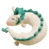 Kawaii Hot Anime Miyazaki White Dragon Ushaped Plush Pillow Fashion Cartoon Dragon Toy Adults Devet Kudde LDREN Birthday Present J220729