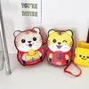 Borse a tracolla piccole per bambini carine Cartoon Tiger Baby Kids Mini borsa a tracolla Little Boys Girls Pu Leather Fashion Coin Purse