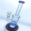 Narghilè in vetro borosilicato alto da 10 pollici (GB263) bong in vetro blu dritto