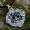 Collares colgantes Nordic Viking Odin Rune Amulet Celtic Tree of Life Men39s Collar retro Joyas míticas Pendientes Pendientes8858431