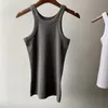 Women Tops Organic Cotton Tank Thread Solid Color Slim Women Vest 220407