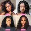 Nxy Wigs Short Bob 4x4 Lace Cloure Water Wave Brazilian Remy Human Hair for Women Natural Color Deep 220528