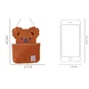 Bear dos desenhos animados Bolsa de armazenamento de parede Ins Menina Bedroom Saco de Armazenamento Pelúcia Soft Softing SunDries Organizer Home Decor