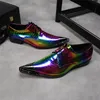 Christia Bella New Laser Multicolour Party Men Oxford Shoes Real Leather Wedding Formal Shoes Lace Up Dress Shoes Male Brogues 210312