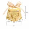 Prezent Top sprzedaż marmurowe papierowe papierowe pudełka na cukierki ślubne Favours Baby Shower impreza Bomboniere dzięki Boże Narodzenie Boxgift
