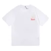 Diseñador Marca de lujo Rhude Camiseta de alta calidad Marca High Street Tide Graffiti Impresión de letras Rhude Cuello redondo Camiseta de manga corta Jersey suelto para hombres y mujeres