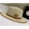 Diseñador de moda para mujer Sombreros de cubo Casquette Summe Strawhat Sombrero de paja de playa de ala ancha de lujo para mujeres Gorros Gorros Holiday Cap9936502