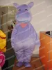 Halloween Purple Hippo Mascot Costume Cartoon Theme Character Carnival Festival Fancy dress Adults Size Xmas Outdoor Party Outfit