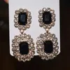 Dangle & Chandelier Arrival Black Crystal Big Drop Earrings For Women Fashion Jewelry Party Show Lady's Statement AccessoriesDangle
