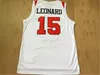 NCAA College San Diego State Basketball 15 Kawhi Leonard Jersey Squadra Colore Nero Bianco University Tutto Cucito Traspirante Puro Cotone Per Gli Appassionati Di Sport Alta Qualità