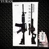 NXY Temporary Tattoo Yuran New Black Gun Men Fashoin Stickers Women Body Arm Ak Rifle Waterproof Tatoos Sniper Transferable 0330